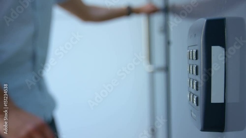 Man using his access card