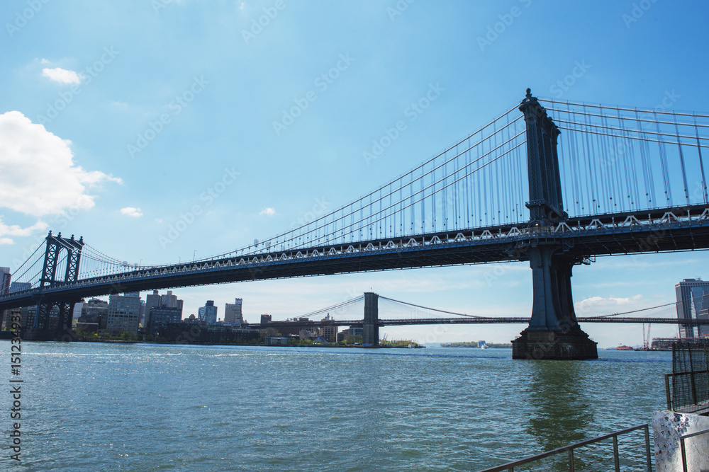 Fototapeta premium Manhattan Bridge i miasto.