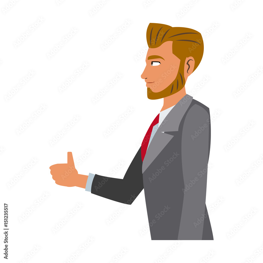 character business man with suit vector illustration character business man with suit vector illustration