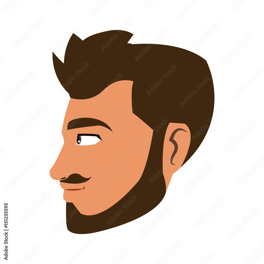 face man adult business avatar vector illustration