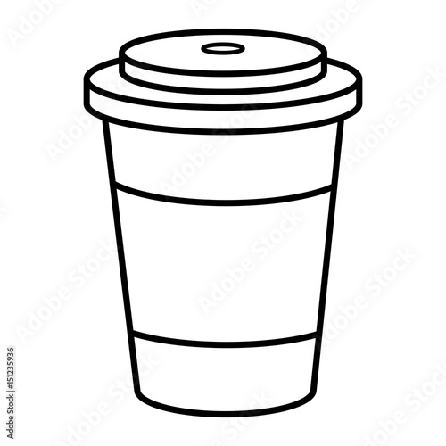 coffee glass container icon vector illustration design