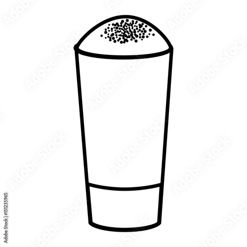 coffee glass container icon vector illustration design