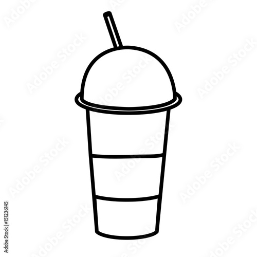 coffee glass container icon vector illustration design