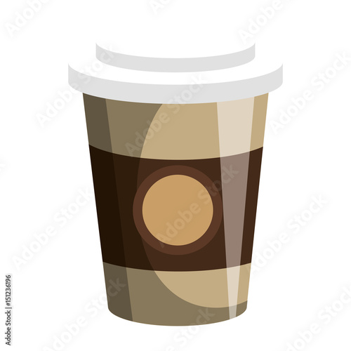 coffee glass container icon vector illustration design