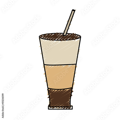 coffee glass container icon vector illustration design