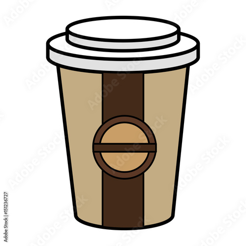 coffee glass container icon vector illustration design