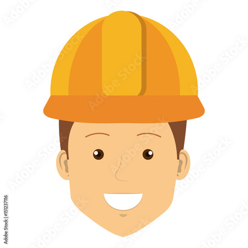 construction workman avatar character vector illustration design