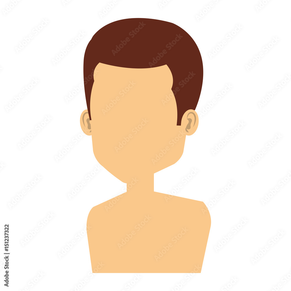 young man shirtless avatar character vector illustration design young man shirtless avatar character vector illustration design