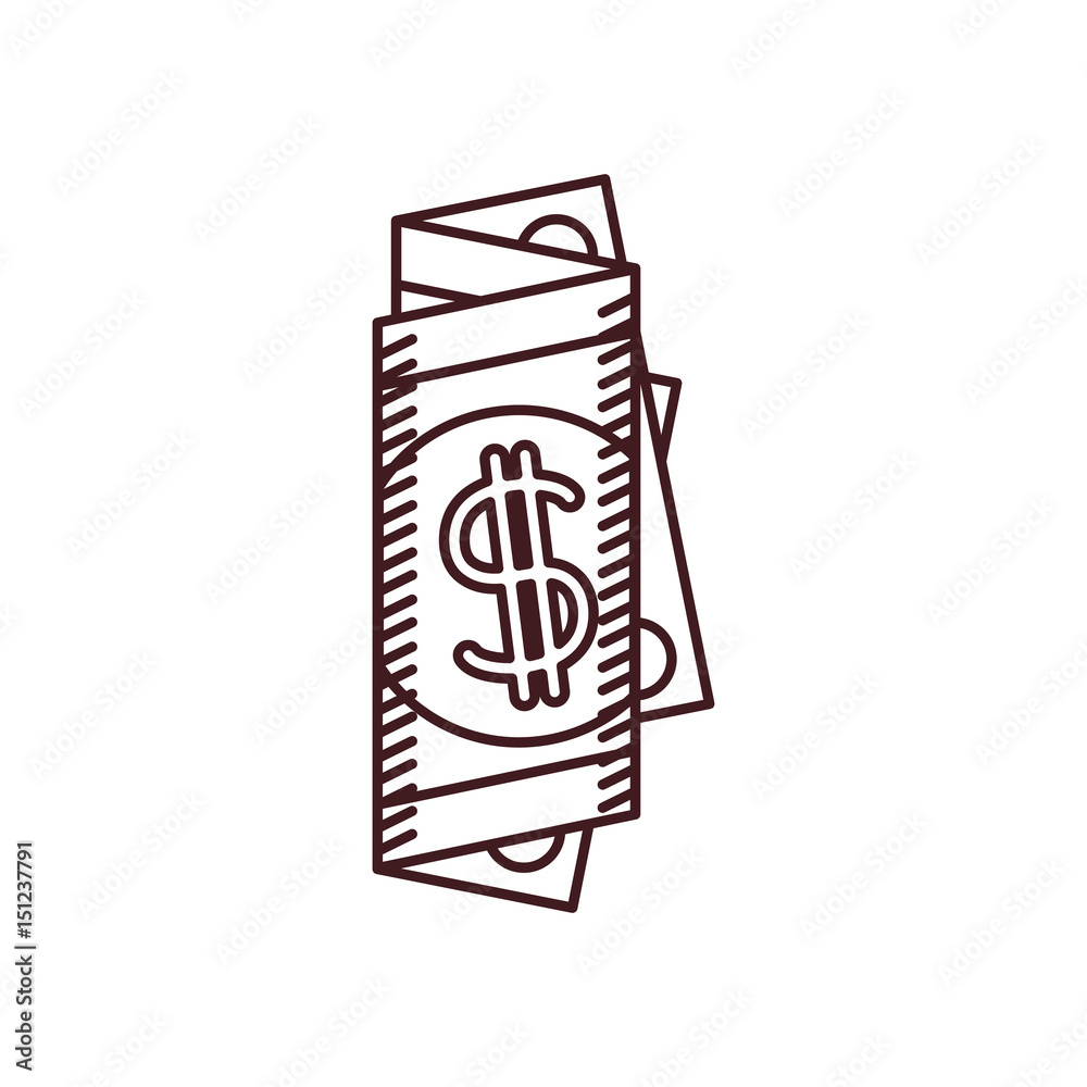 monochrome silhouette of folded bill in many parts vector illustration monochrome silhouette of folded bill in many parts vector illustration