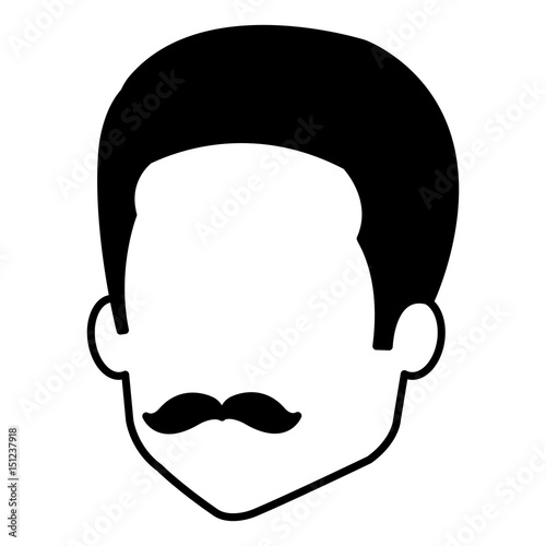 young man avatar character vector illustration design