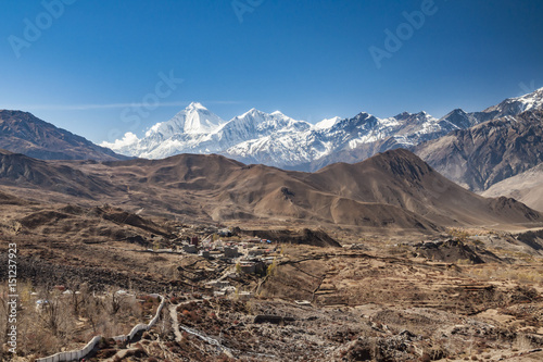 Widok na Dhaulagiri, Himalaje, Nepal