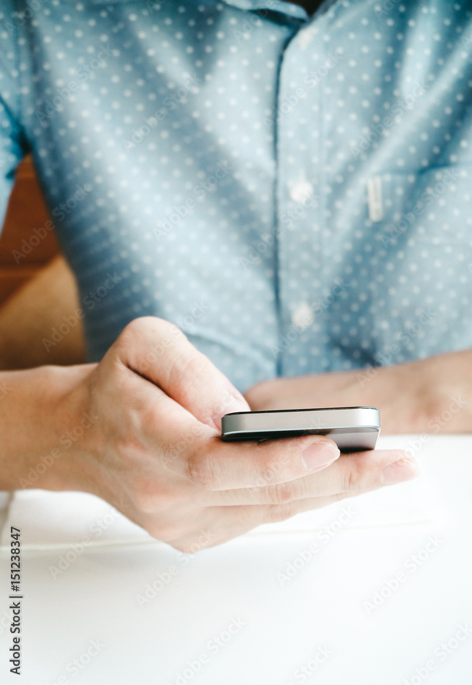 businessman using smartphone