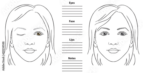 woman face chart