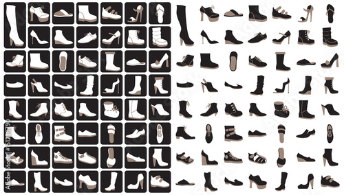 Set shoes icons