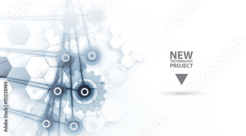 dna and medical and technology background. futuristic molecule structure presentation
