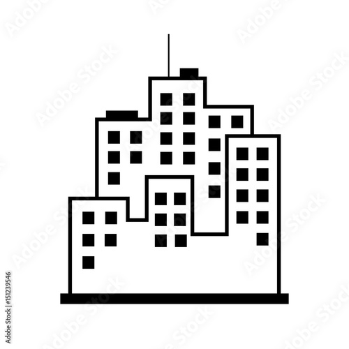 City vector icon on white background