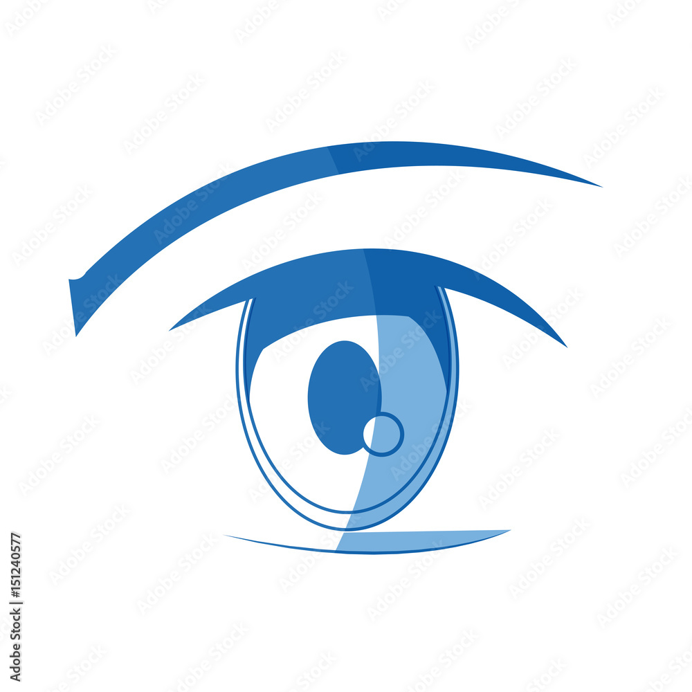 Fototapeta premium anime eye manga comic expression image vector illustration