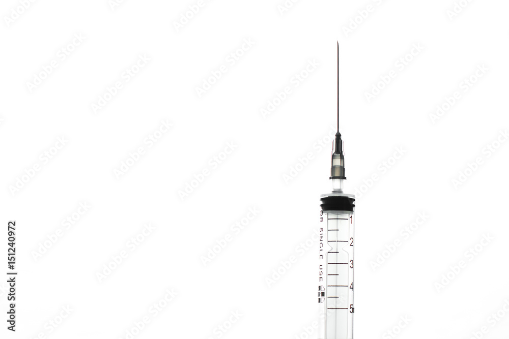 Syringe on white background Syringe on white background