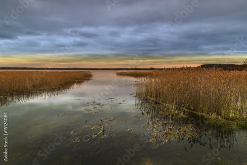 Spring river and sky