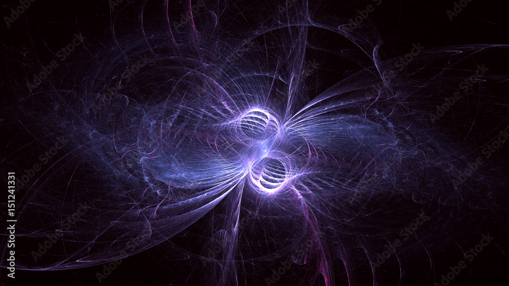 Fototapeta premium 3D rendering abstract fractal light background