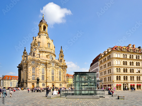 Neumarkt und Frauenkirche Dresden, Sachsen, Deutschland, Europa