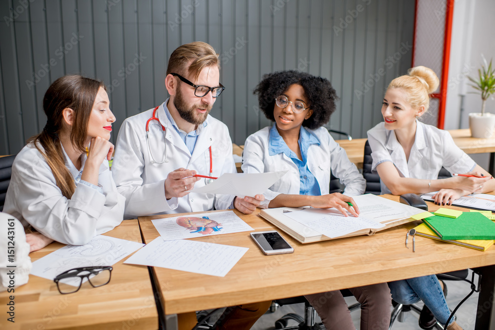 Group of medical students in the classroom