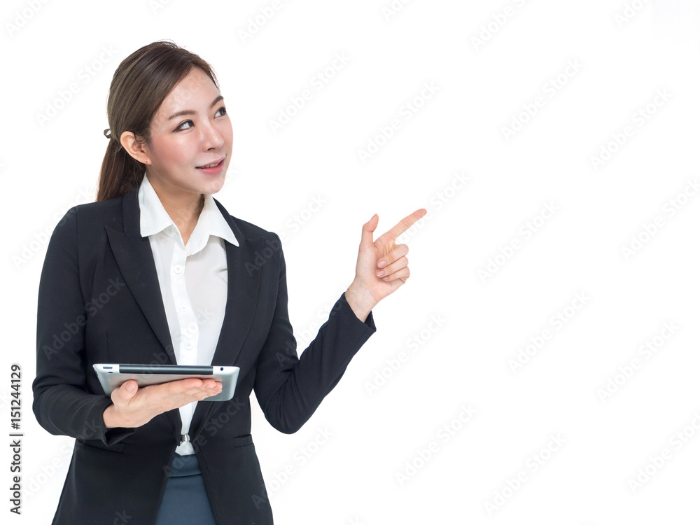 Young business woman using smartphone for e-commerce or online business banking. Young business woman using smartphone for e-commerce or online business banking.