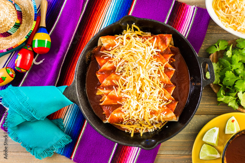 Chicken enchiladas photo