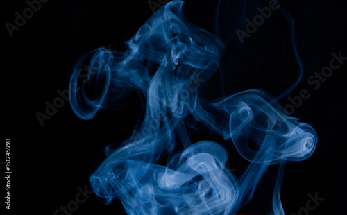 Photo of the smoke on the black background