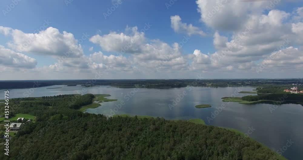 Reflected in the lake, Aerial drone Reflected in the lake, Aerial drone