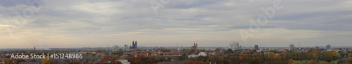 Panorama of Magdeburg, Saxony-Anhalt, Germany, in November