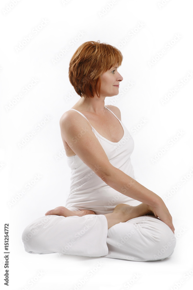 Healthy, attractive young woman practicing yoga. Healthy, attractive young woman practicing yoga.