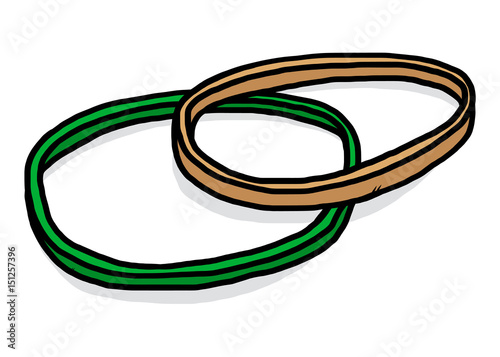 rubber band / cartoon vector and illustration, hand drawn style, isolated on white background.