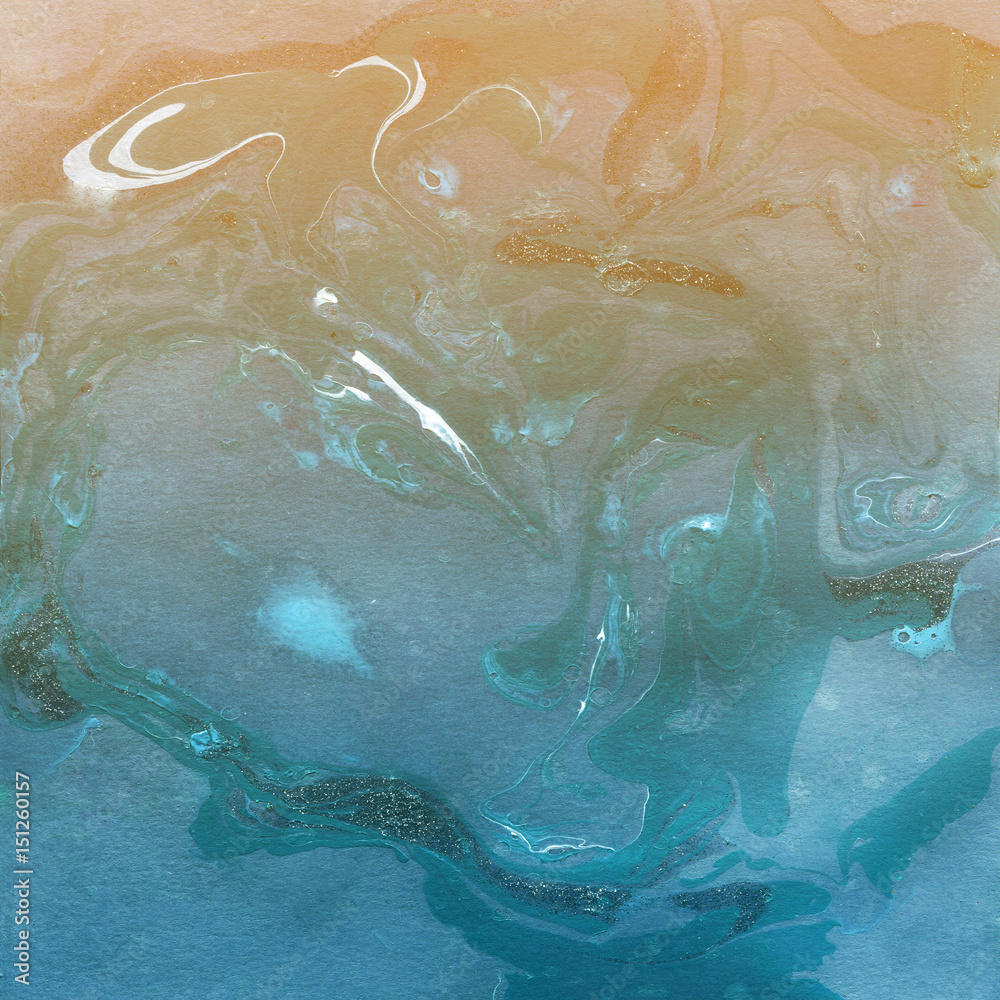 Obraz premium Decorative Marble Texture. Abstract painting. Trendy background for printing and websites. Color Paints on Dark Background