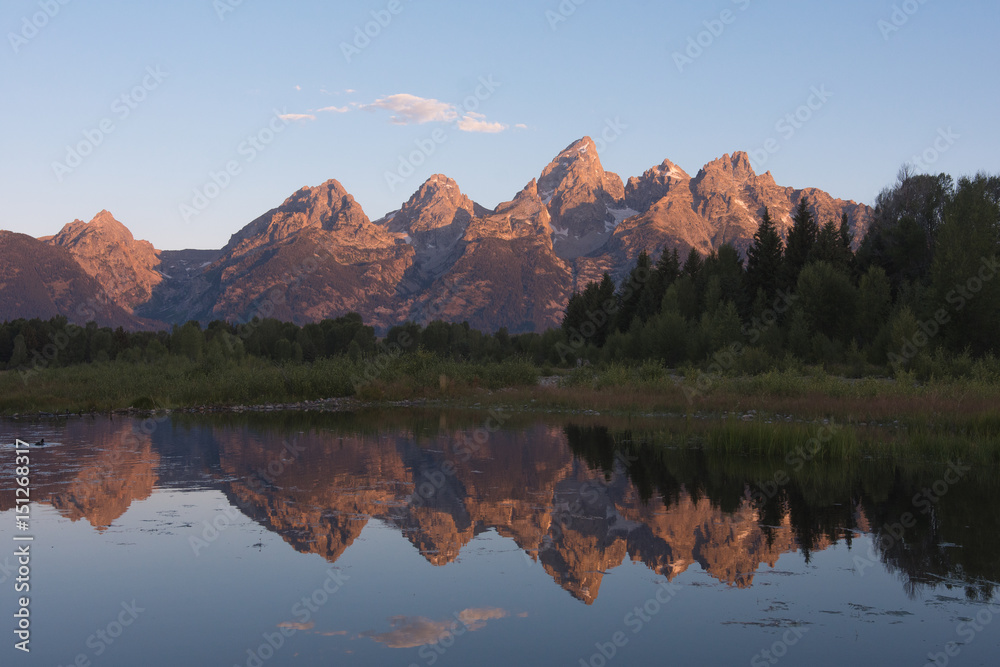 Sunrise Reflection in Grand Teton National Park