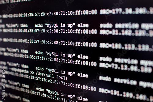 Canvas Print System log from linux server showing mysql cronjob in ssh prompt