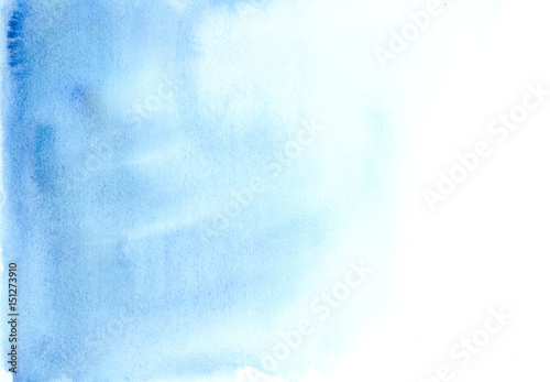 Abstract blue background with watercolor texture