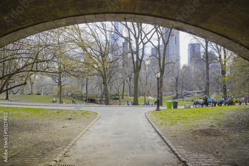 Romantic and quiet place in New York - The famous Central Park- MANHATTAN / NEW YORK - APRIL 1, 2017
