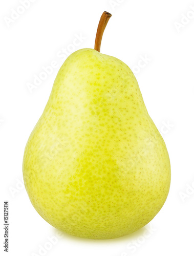 Ripe yellow pear isolated