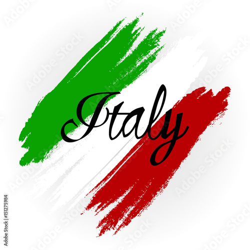 Vector illustration for the Day of Proclamation of the Republic of Italy. Abstract Flag of Italy on a white background.