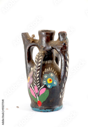 Traditional macedonian pottery. clay water jug,souvenir