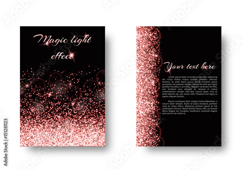 Bling background with light flare. Star glow on a black backdrop.
