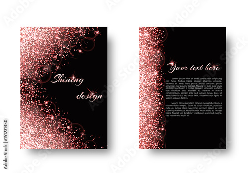 Bokeh background with light flare. Glitter pattern on a black backdrop.
