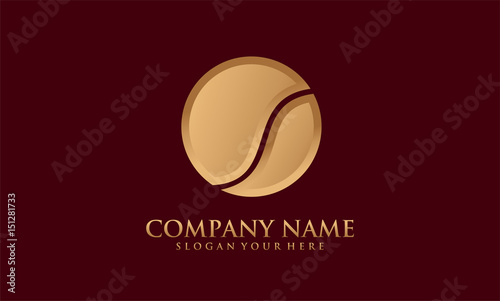 ball gold vector logo