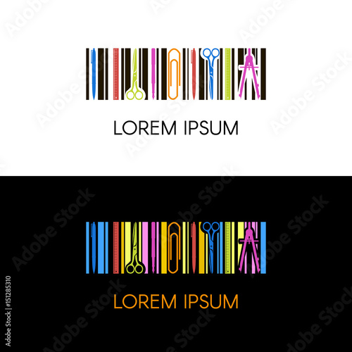 Vector logo for stationery shop or company