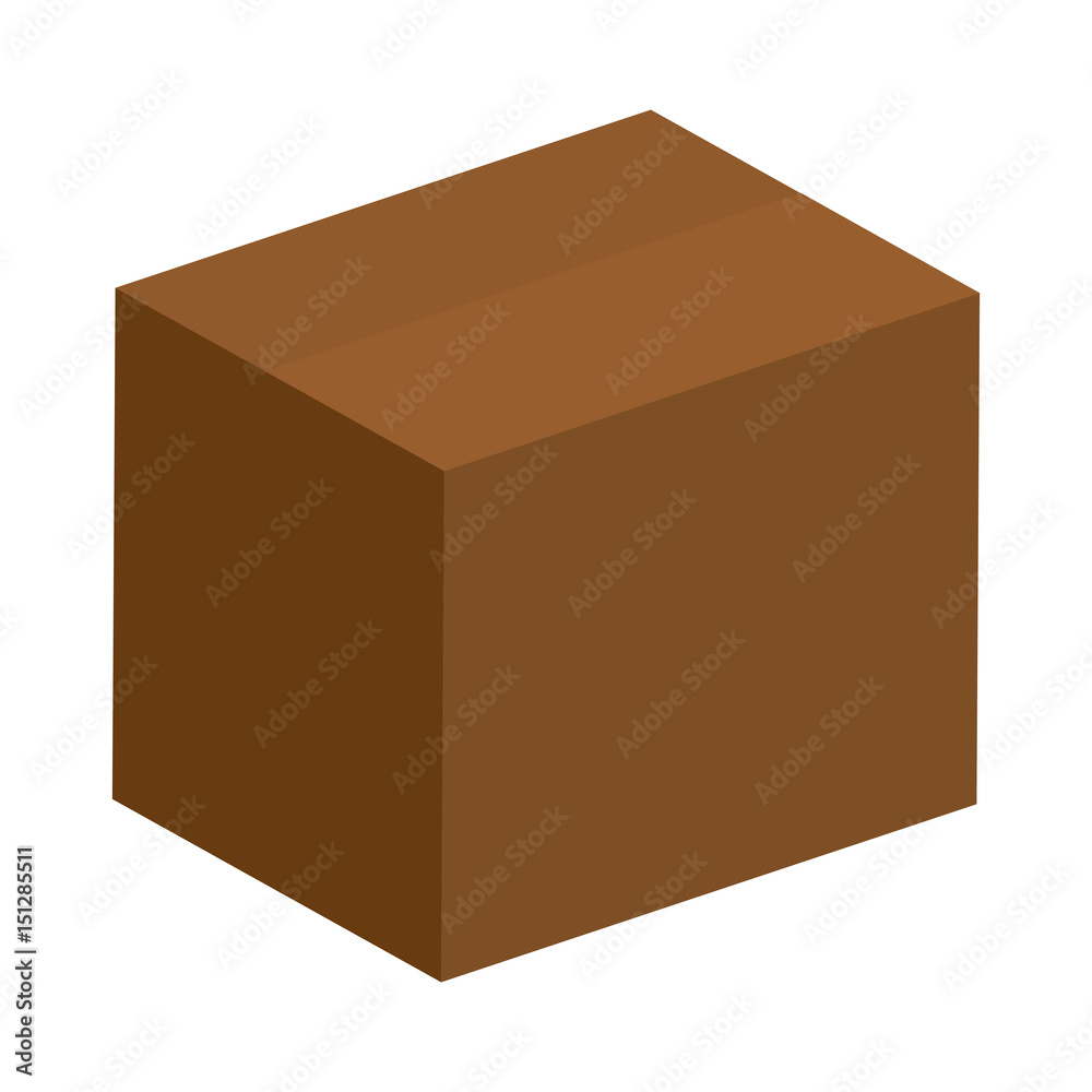 Fototapeta premium carton box packing icon vector illustration design