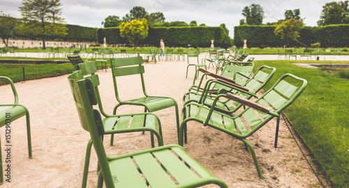 The garden chair of the tuileries in Paris