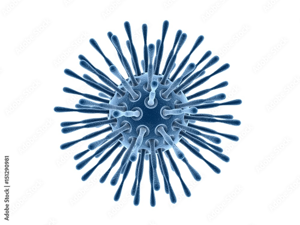 Digital illustration of VIRUS on white background. 3d rendering Digital illustration of VIRUS on white background. 3d rendering
