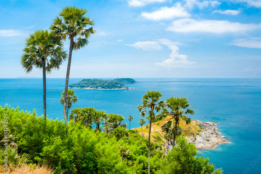 View from Promthep Cape in Phuket, Thailand 