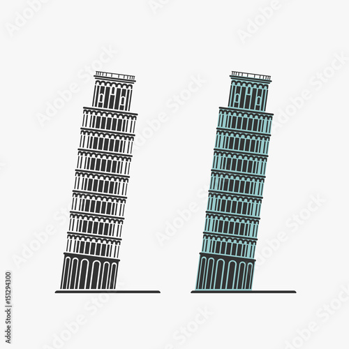 Pisa Tower Vector Symbol